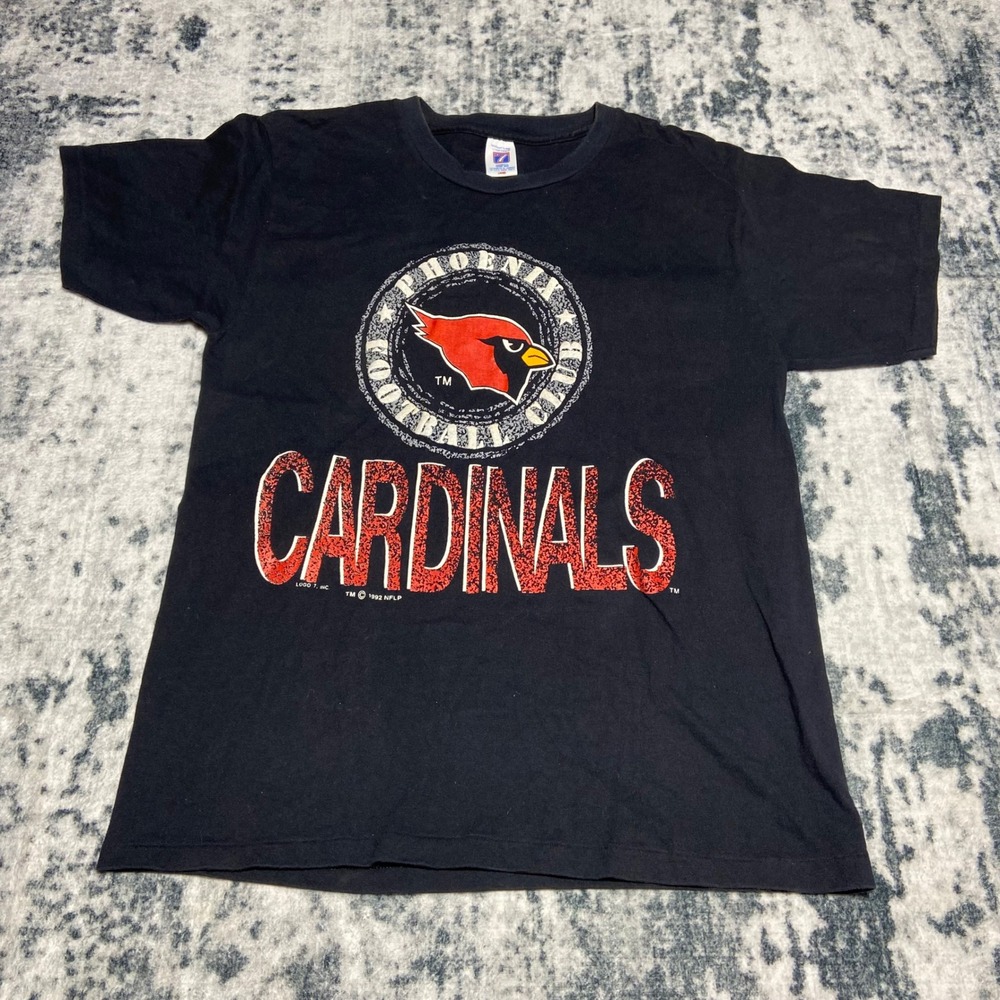 Vintage 1992 Phoenix Cardinals Logo 7 Shirt Mens Large Black NFL Single Stitch